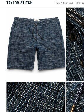 The Après Short in Indigo Slub